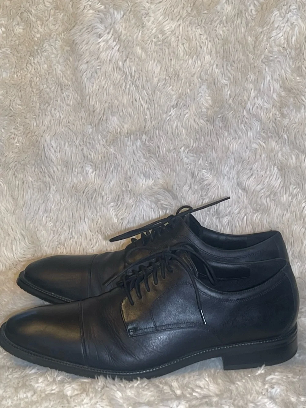 Cole Haan Men's Black Leather Cap-Toe Oxford Dress Shoes size 10.5